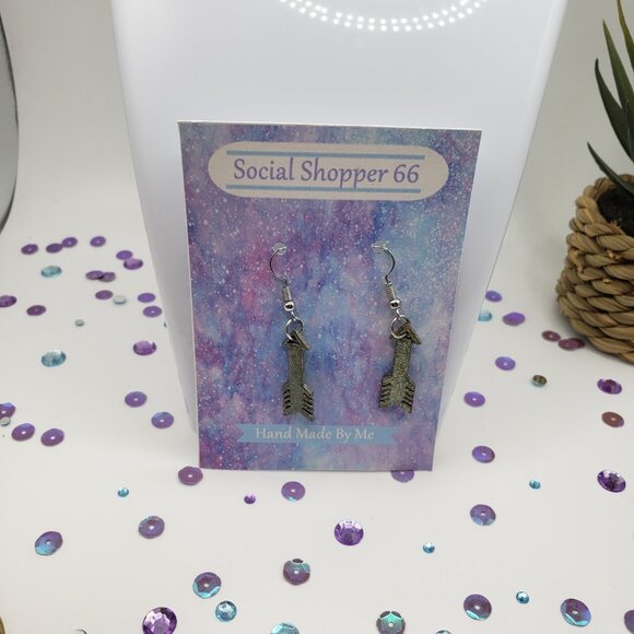 Hand Made Earrings Arrows - Picture 3 of 3